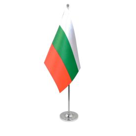 Bulgaria table flag satin