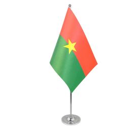 Burkina Faso table flag satin