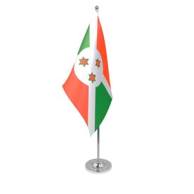 Burundi table flag satin