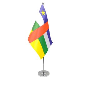 Central African Republic table flag satin