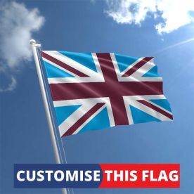 Custom Claret & Blue Union Jack Flag