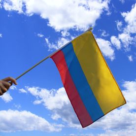 Colombia Hand Waving Flag