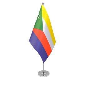 Comoros table flag satin