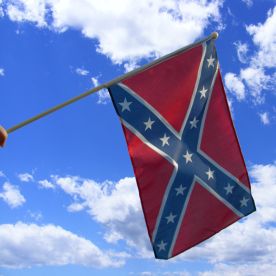 Confederate Hand Waving Flag