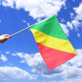 Congo Brazzaville Hand Waving Flag