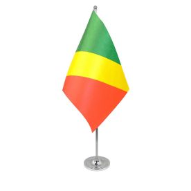 Congo Brazzaville table flag satin