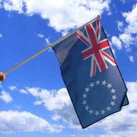 Cook Islands Hand Waving Flag