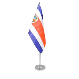 Costa Rica table flag satin