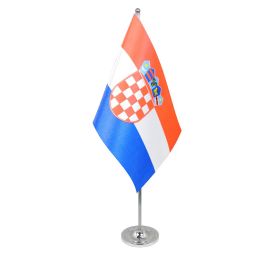 Croatia table flag satin