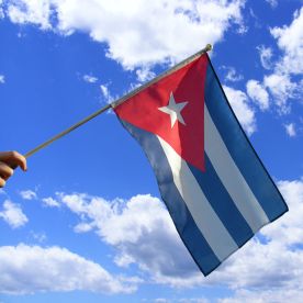 Cuba Hand Waving Flag