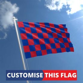 Custom Blue & Red Chequered Flag
