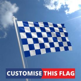 Custom Blue & White Chequered Flag