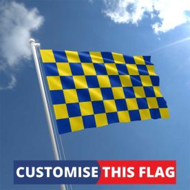 Custom Blue & Yellow Chequered Flag