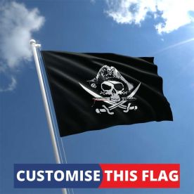 Custom Crossed Sabres Pirate Flag