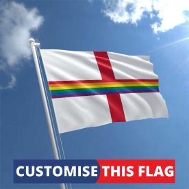 Custom England Rainbow Flag
