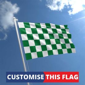 Custom Green & White Chequered Flag