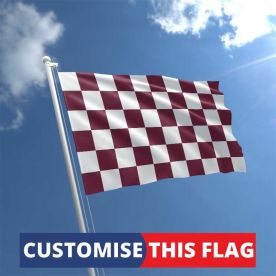 Custom Maroon & White Chequered Flag