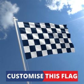 Custom Navy & White Chequered Flag