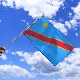 Democratic Republic Of Congo Hand Waving Flag
