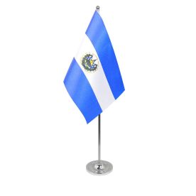 El Salvador table flag satin