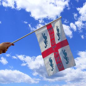 England 4 Lions Hand Waving Flag