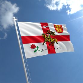 England Charger (Rose/Lion) Flag