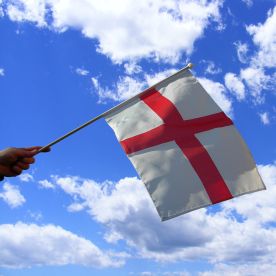 St George Cross Hand Waving Flag