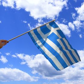 Greece Hand Waving Flag