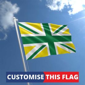 Custom Green & Yellow Union Jack Flag