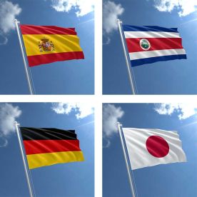 World Cup 2022 Group E flags