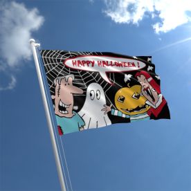 Halloween Cartoon Flag