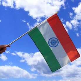 India Hand Waving Flag