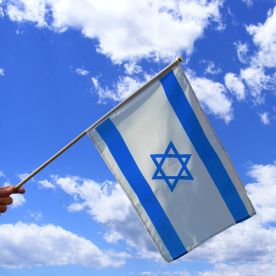 Israel Hand Waving Flag