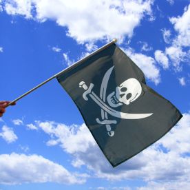Jack Rackham Pirate Hand Waving Flag