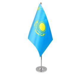 Kazakhstan table flag satin