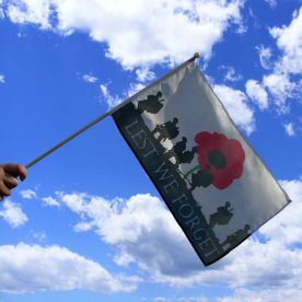 Lest We Forget Hand Waving Flag