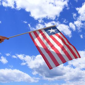 Liberia Hand Waving Flag