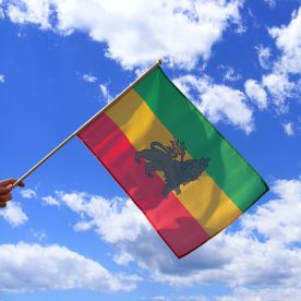 Ethiopia Lion Of Judah Hand Waving Flag