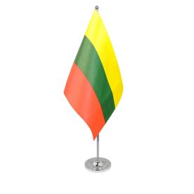 Lithuania table flag satin