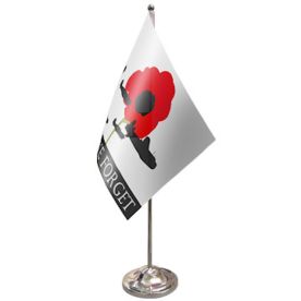 Lest We Forget RAF Table Flag Satin