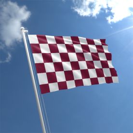Maroon & White Chequered Flag