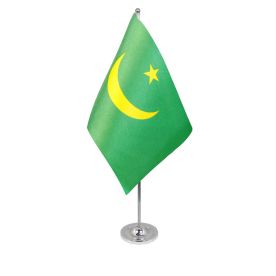 Mauritania table flag satin