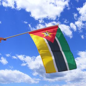 Mozambique Hand Waving Flag