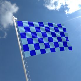 Navy & Sky Blue Chequered Flag