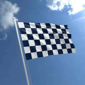 Navy & White Chequered Flag