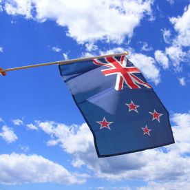 New Zealand Hand Waving Flag