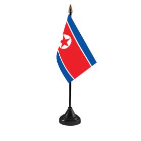 North Korea Table Flag