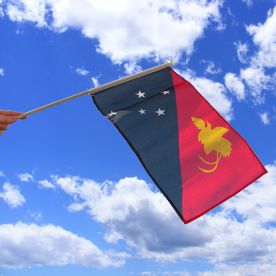 Papua New Guinea Hand Waving Flag