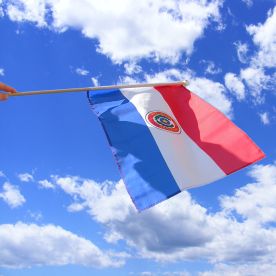 Paraguay Hand Waving Flag