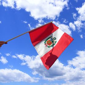 Peru Hand Waving Flag
